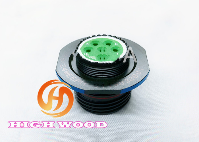 IP65 Jam Nut Receptacle D38999 / 24WE6PN Olive Green Cadmium Plating