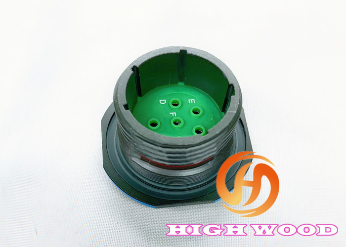 IP65 Jam Nut Receptacle D38999 / 24WE6PN Olive Green Cadmium Plating