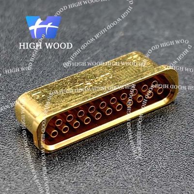 J30J SERIES Glass Sintered Gas Sealed Rectangular Electrical Connector , J30JM1-21ZKS19