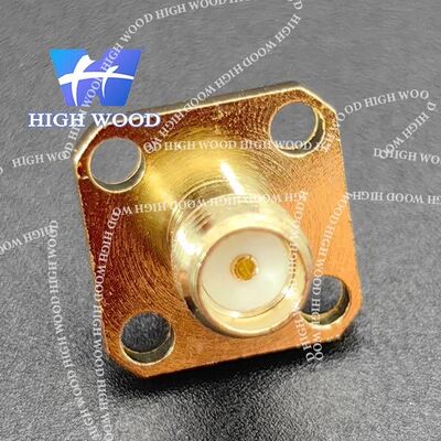 SMA Series RF Coaxial Connector,SMA-KFD Square Flange 4+3
