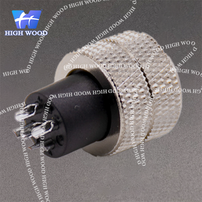 5-pin M12 connector, straight injection-molded female connector with solder cups, without shielding
