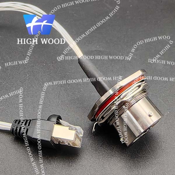 YW series YW123F01S02 metal highspeed network electrical circular RJ45 connector
