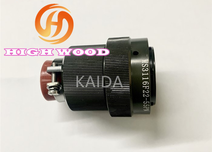 Straight Plug Conductive Shell Circular Electrical Connectors MS3116F22