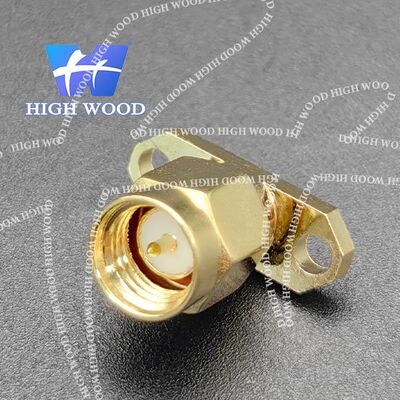 SMA Series RF Coaxial Connector,SMA-KFD Two Hole Male Connector