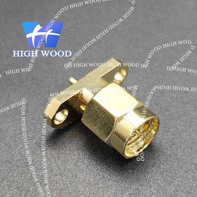 SMA Series RF Coaxial Connector,SMA-KFD Two Hole Male Connector