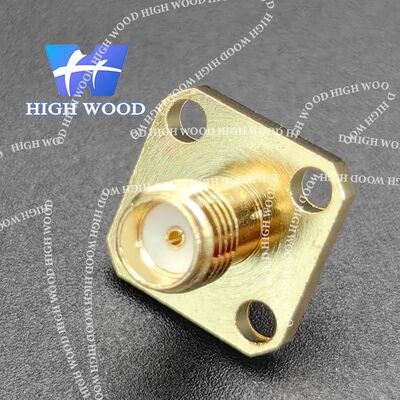 SMA Series RF Coaxial Connector,SMA-KFD Square Flange 4+3