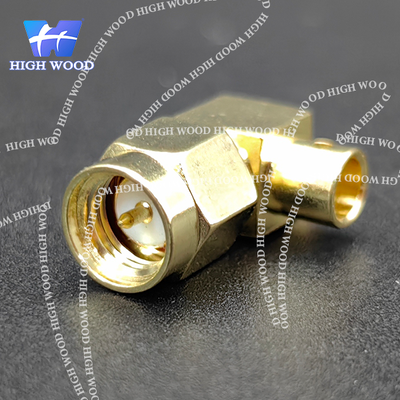 SMA Series RF Coaxial Connector, SMA Right Angle Male JWB-3