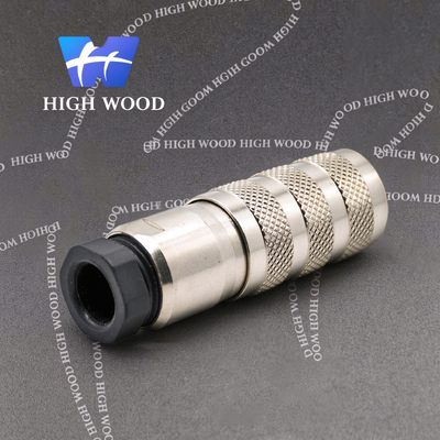 M16, 6-pin Female, Straight Cable Solder Connector