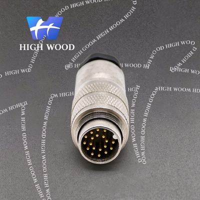 M16 Series 19-Pin Male Straight Solder Connector