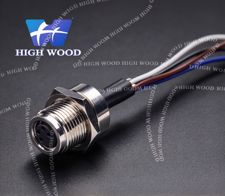 M8 Series 4-Pin Front Mount Female Connector 30cm AWG24