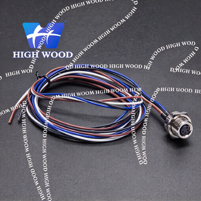 M8 Series 4-Pin Front Mount Female Connector 30cm AWG24